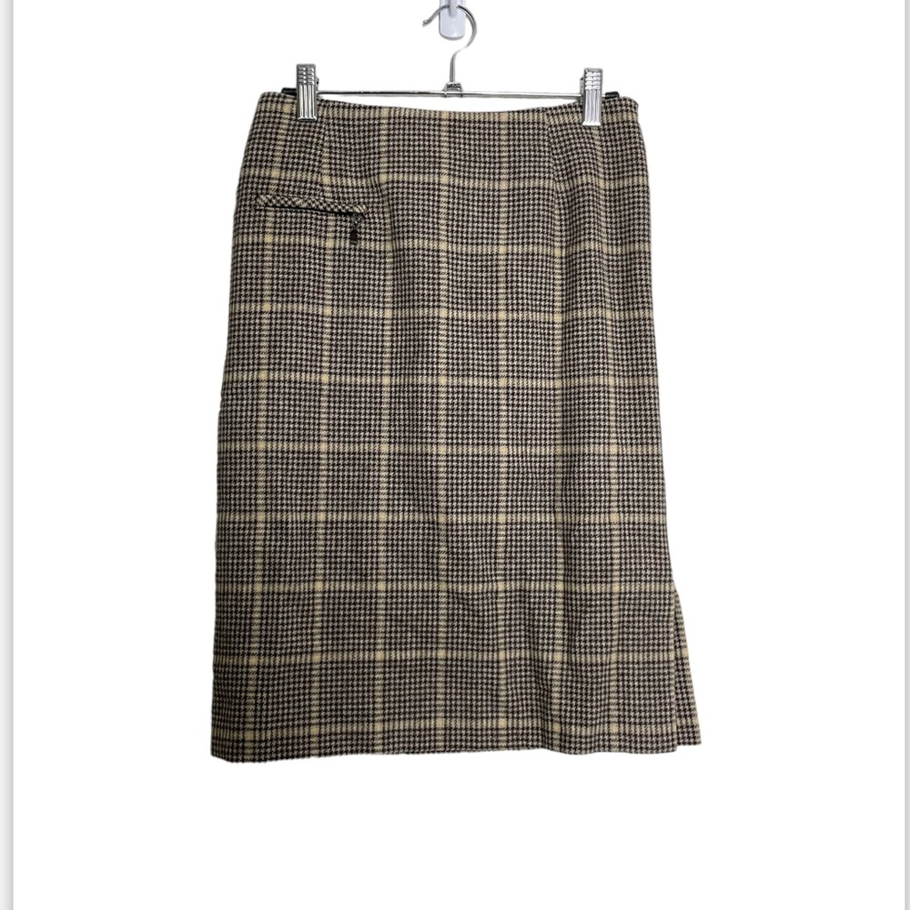 Pendleton Petite Wool Plaid Knee Length Skirt 4P